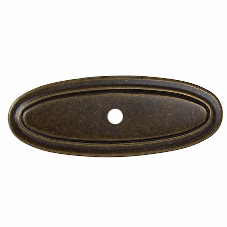 Gliderite Hardware 3 in. Antique Brass Oblong Cabinet Backplate - 1034-AB, 10PK 1034-AB-10